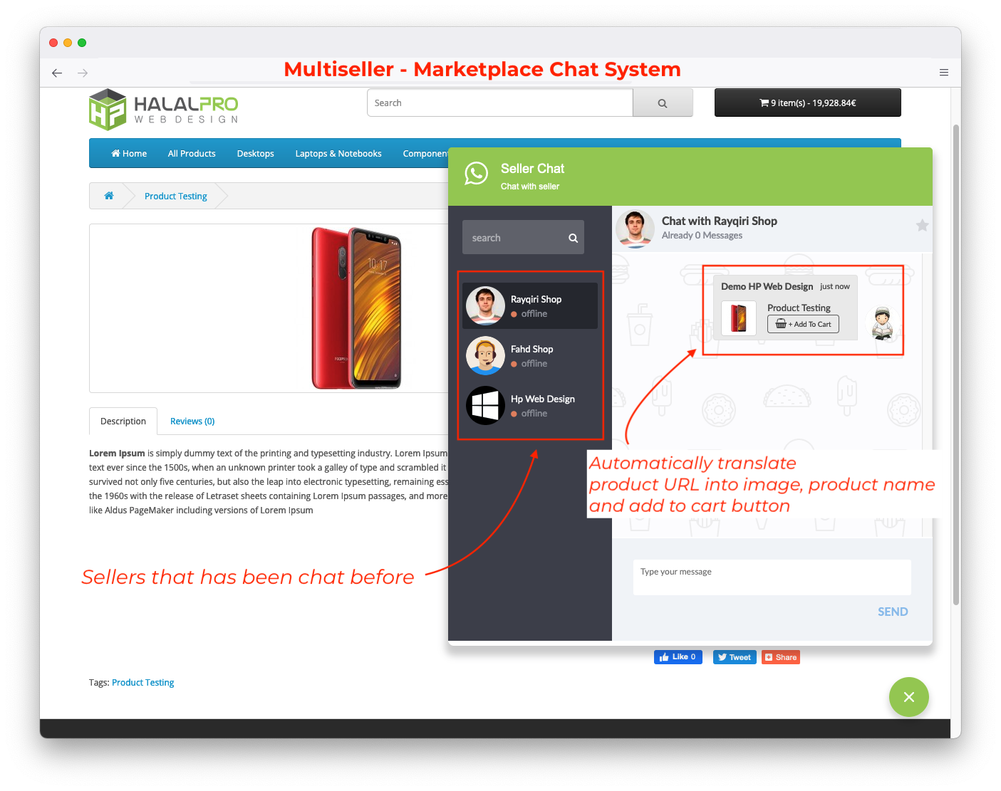 marketplace chat system for knowband marketplace